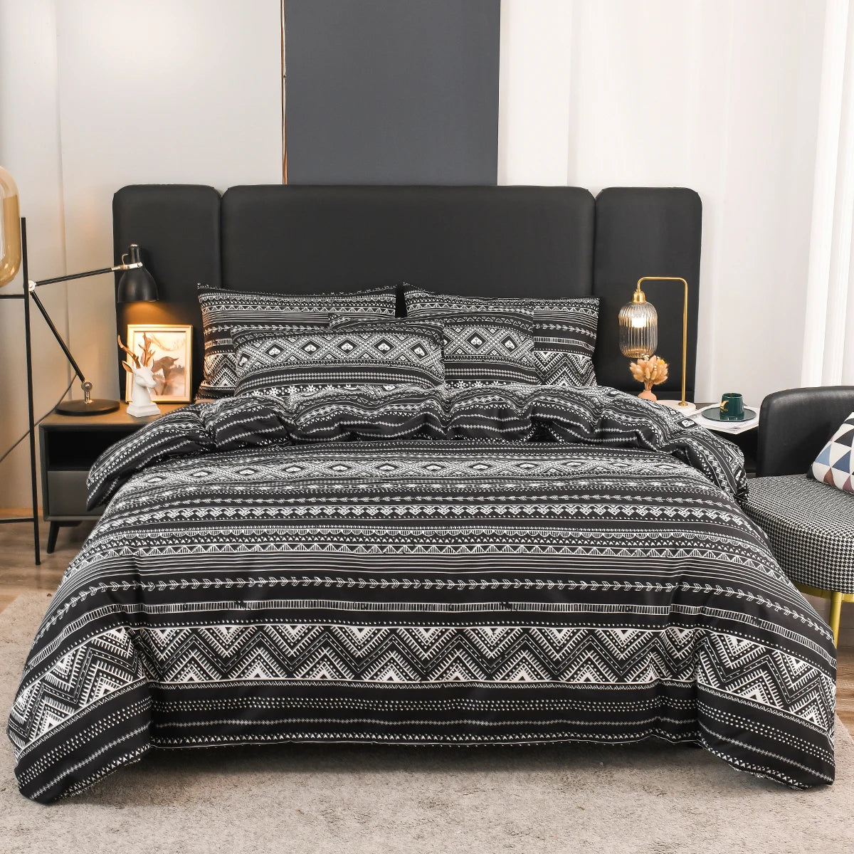 Boho Bohemian Geometric Western Duvet Comforter Cover Set