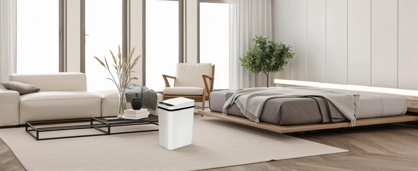 2 Pack 12L Automatic Trash Cans Touch Motion Sensor
