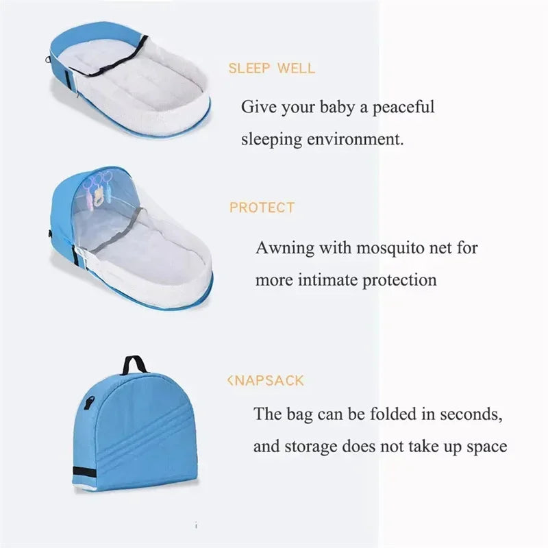 Portable Anti-Stress Bassinet Baby Bed