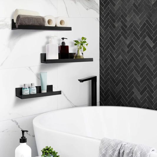Bathroom Wall Mounted Wood Shelves