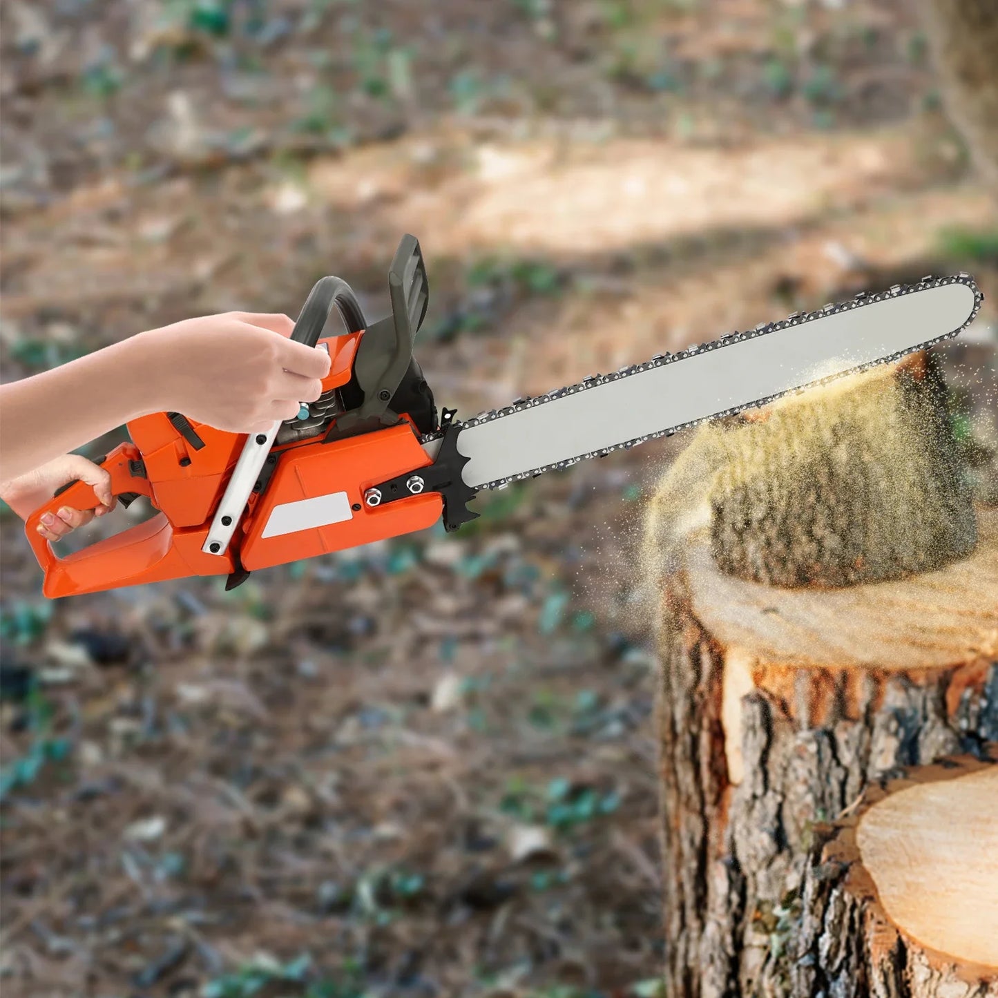 Gasoline Power Chain Saws with Crankcase Hand Pull Start For Cutting Wood