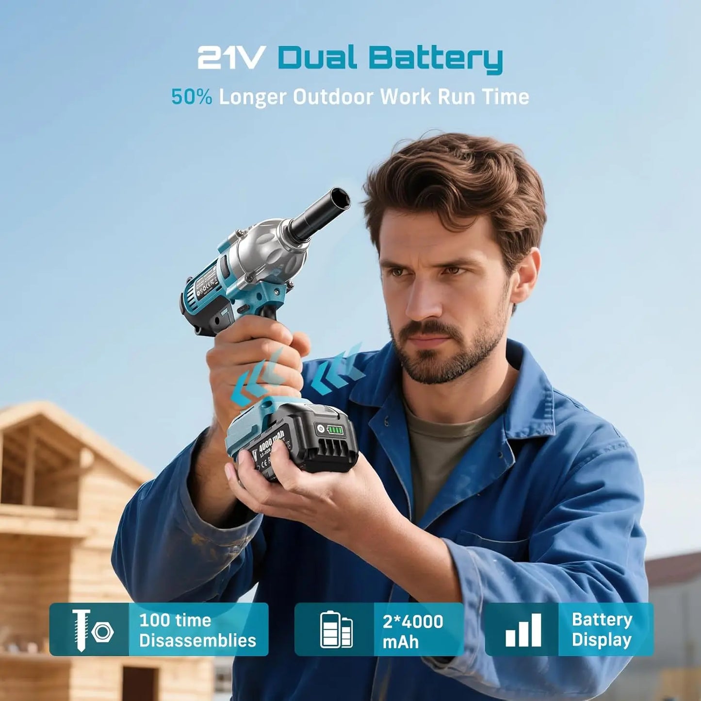 Impact Wrench Driver Gun Cordless