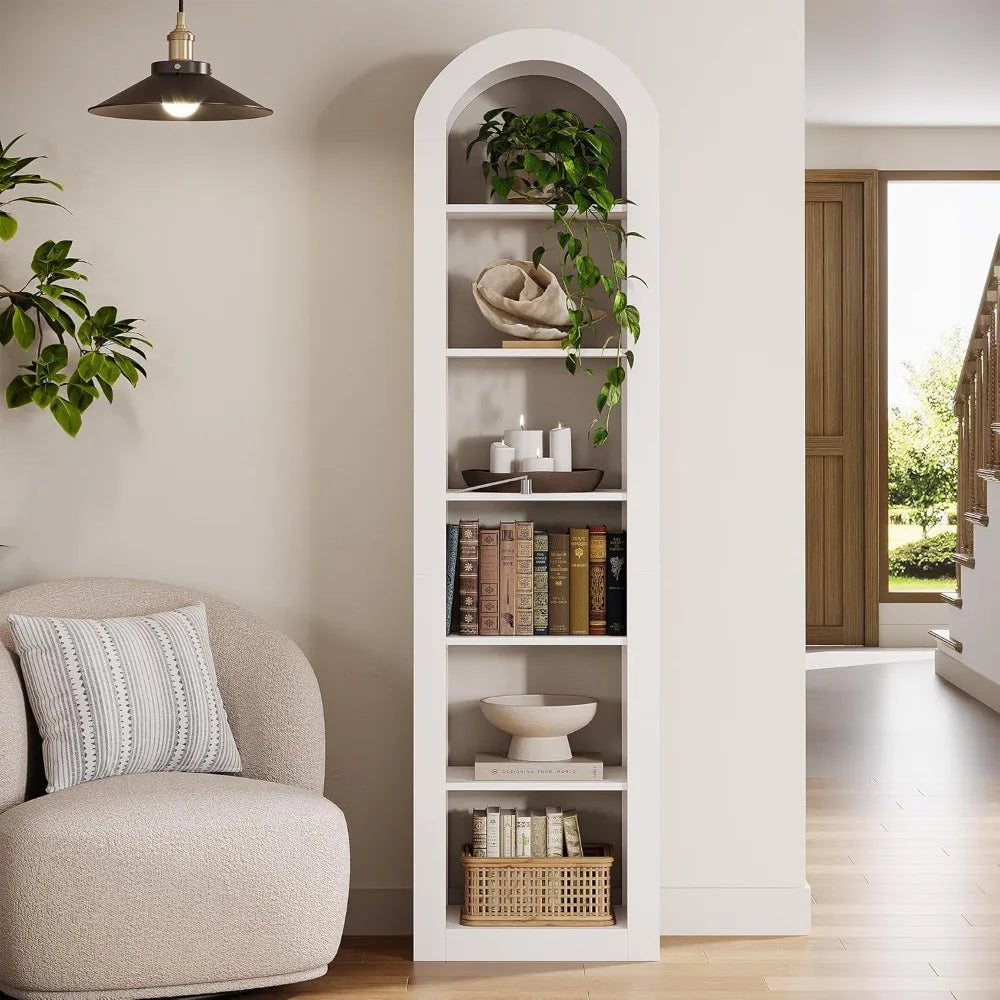 Tall Arched Bookshelf