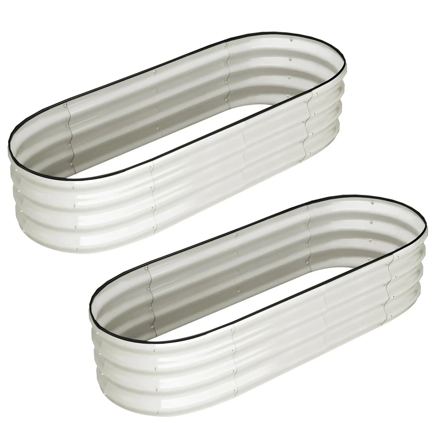 Oval Galvanized Steel Raised Garden Bed