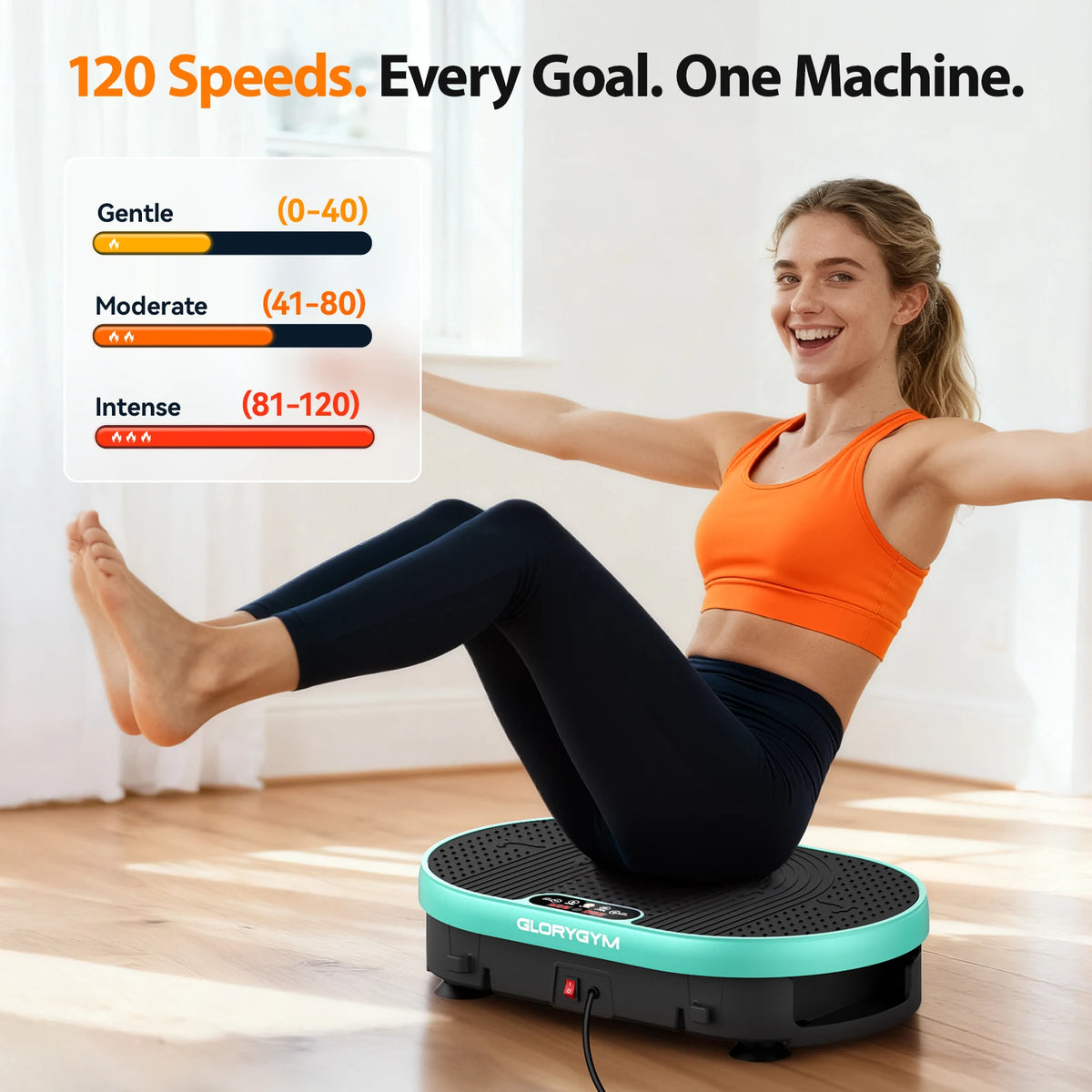 LED Display Vibration Plate Exercise Machine