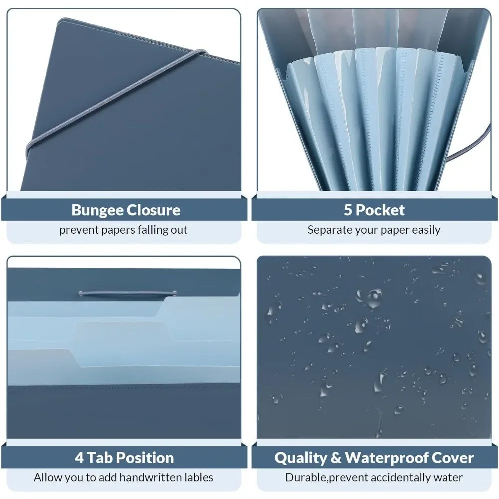 Accordion File Manager with pockets