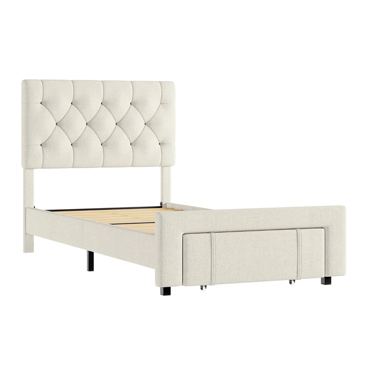Platform Bed Frame With Storage Drawers,