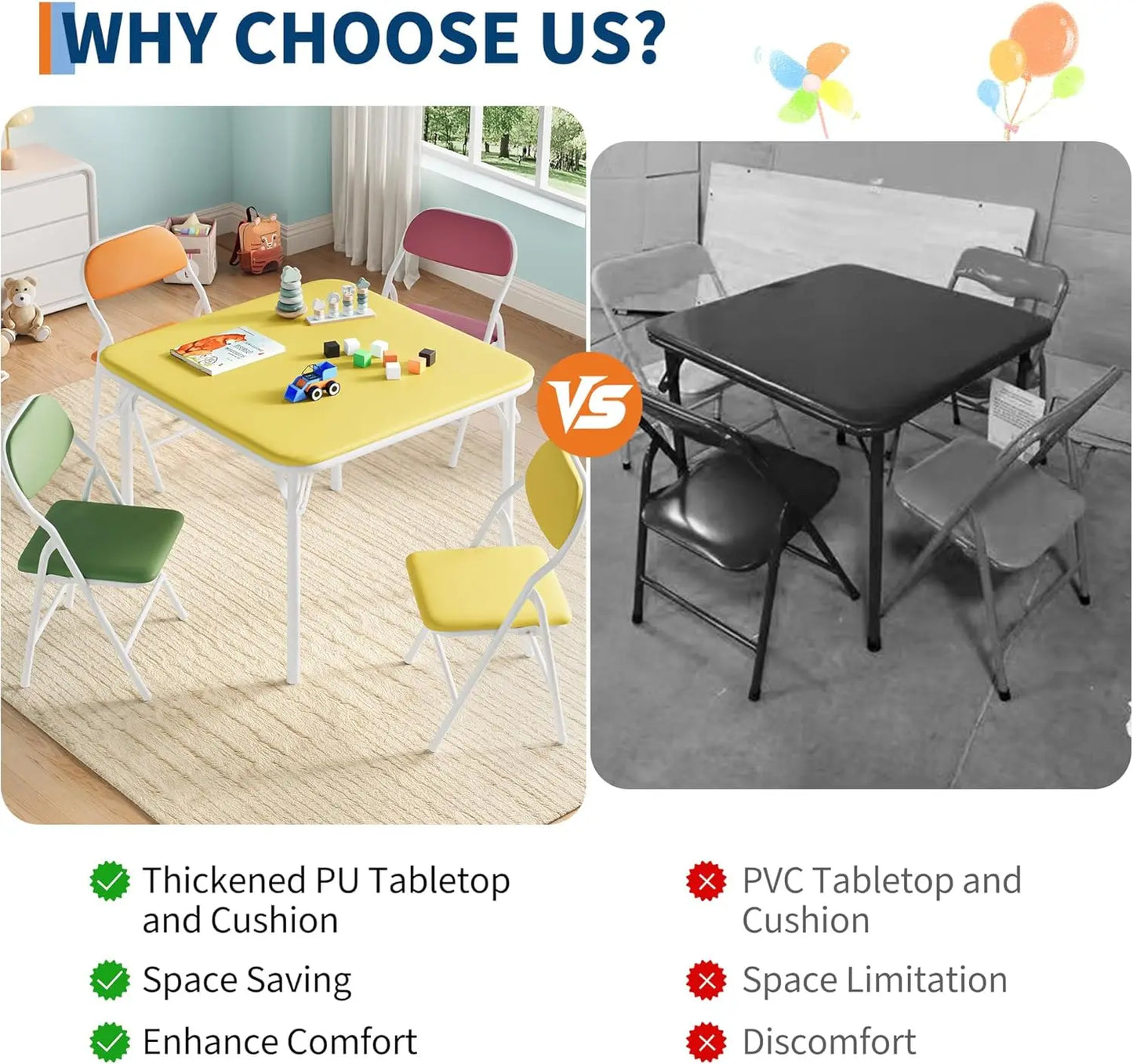 Folding Table and Chairs Set