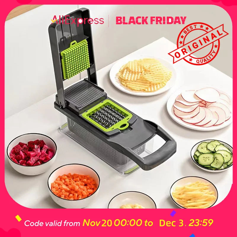 Multi-Functional Easy Safe Upgraded Vegetable Chopper
