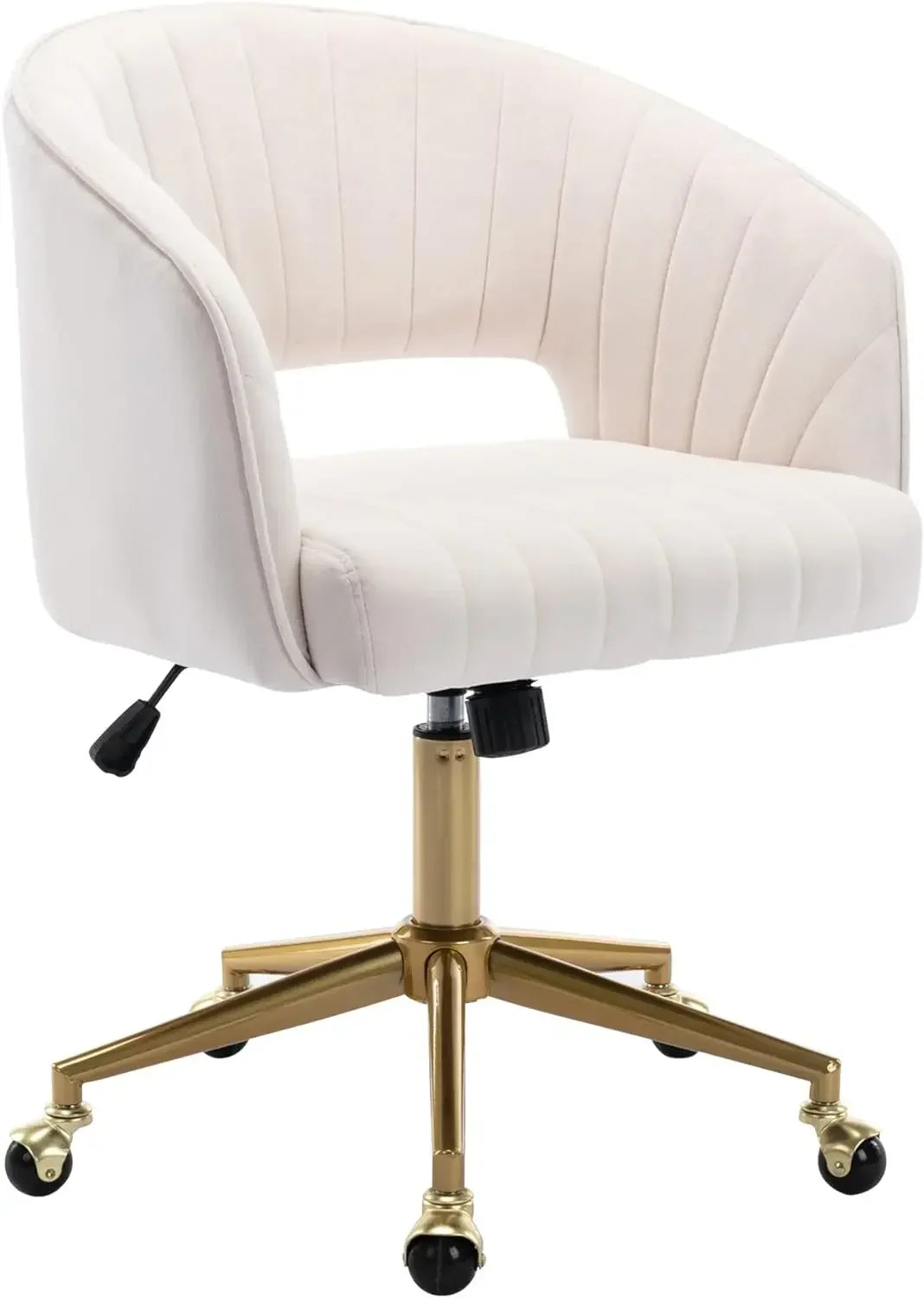 Home Office Swivel Velvet Modern Tufted Chair with Gold Base
