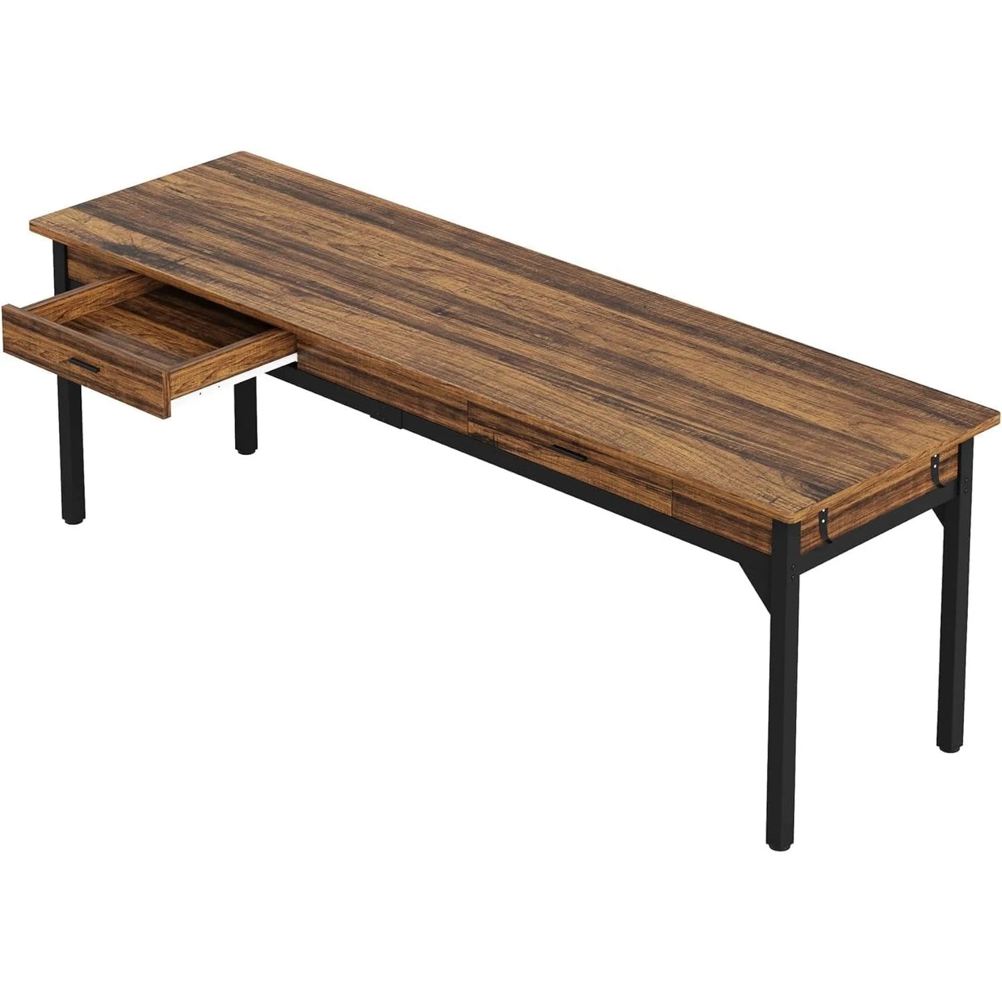 Double Long Desk with 2 Drawers