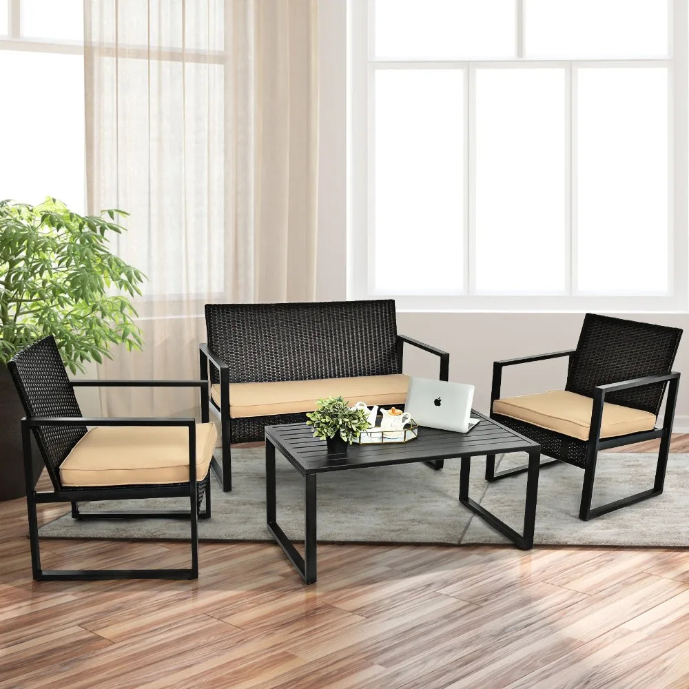 Patio Rattan Furniture Set