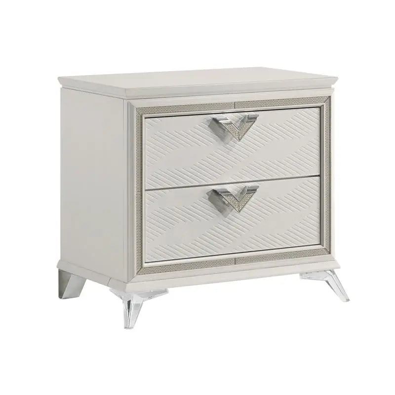 Modern Luxury - Antique White Finish for Elegant Bedroom