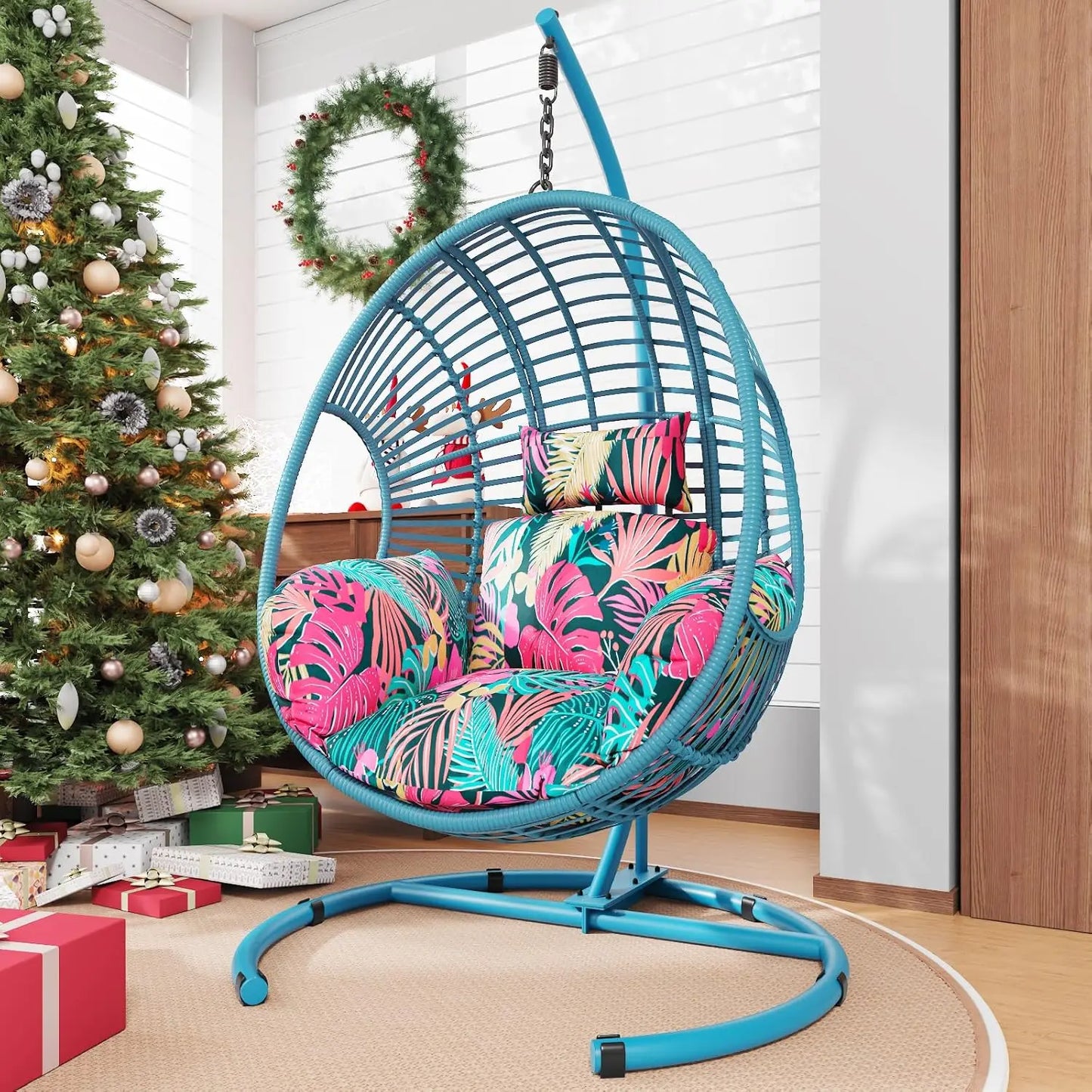 Hanging Egg Swing Chair w/Stand All-Weather