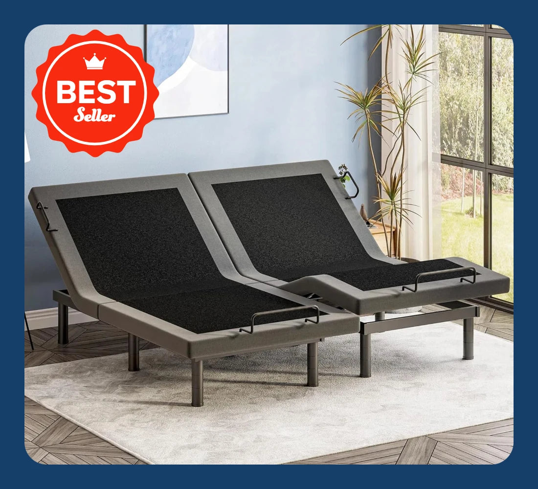Electric Bed Frame with Wireless Remote, 3 Retainer Bars, Zero Gravity & Anti-Snore