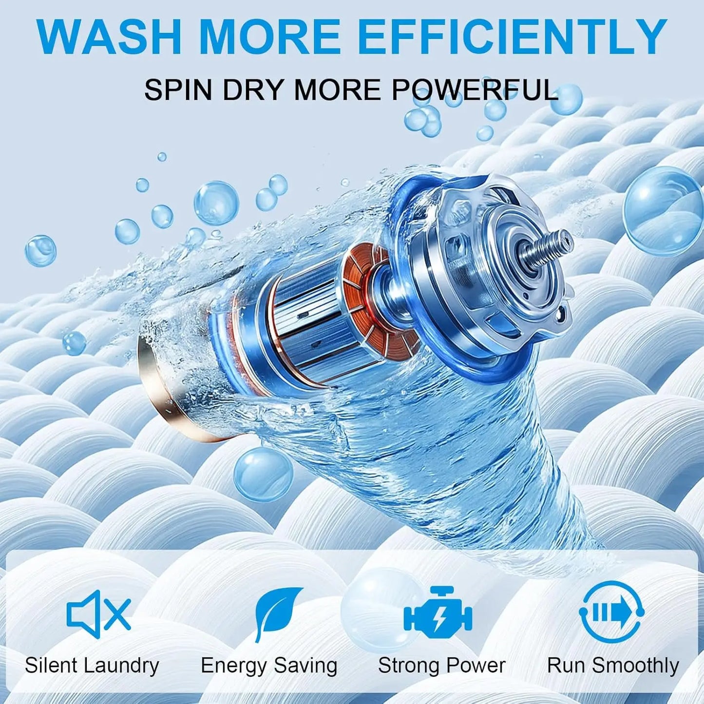 Full Automatic Washer and Spinner with Child Lock & Energy-Saving