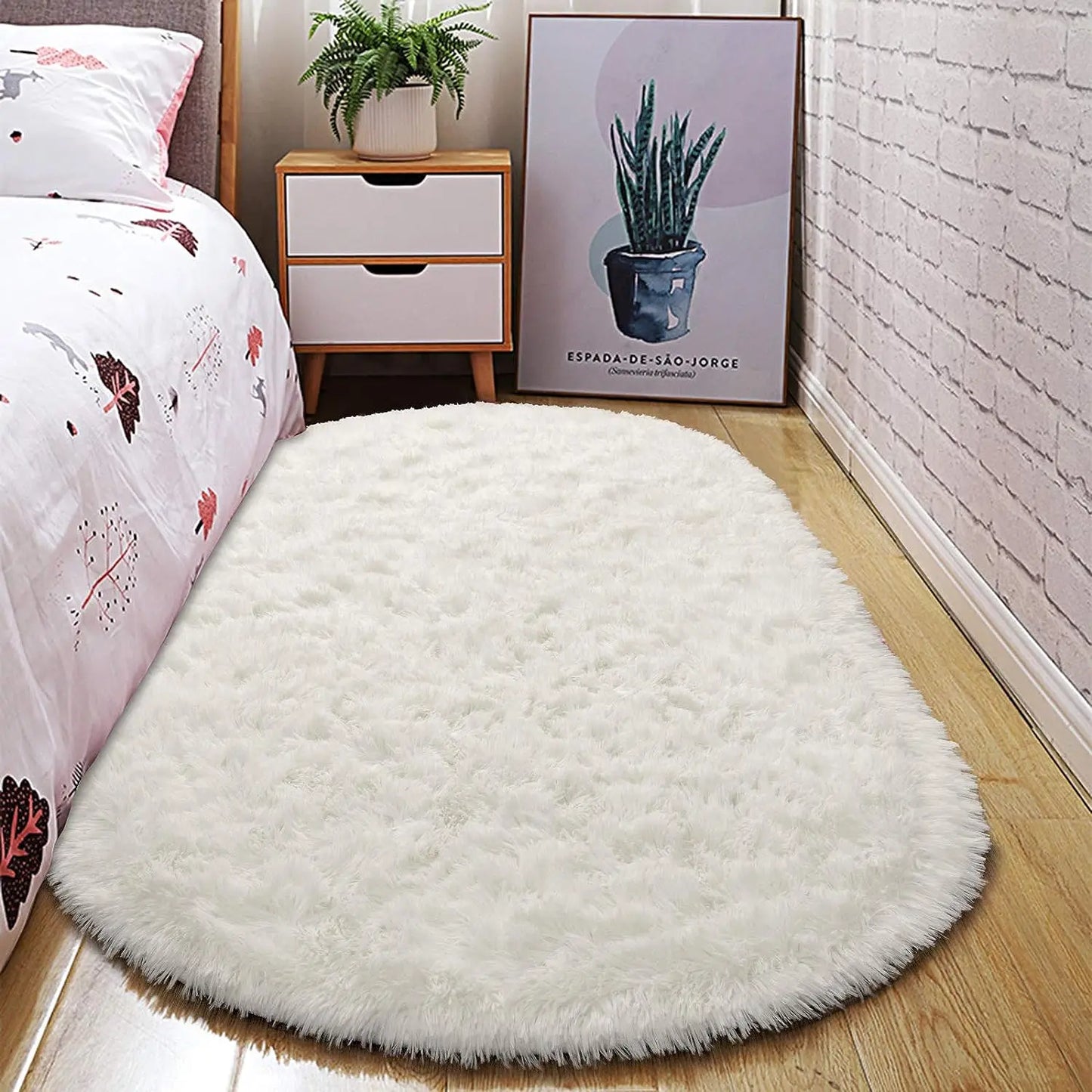 Oval Fluffy Ultra Soft Area Nursery Mats