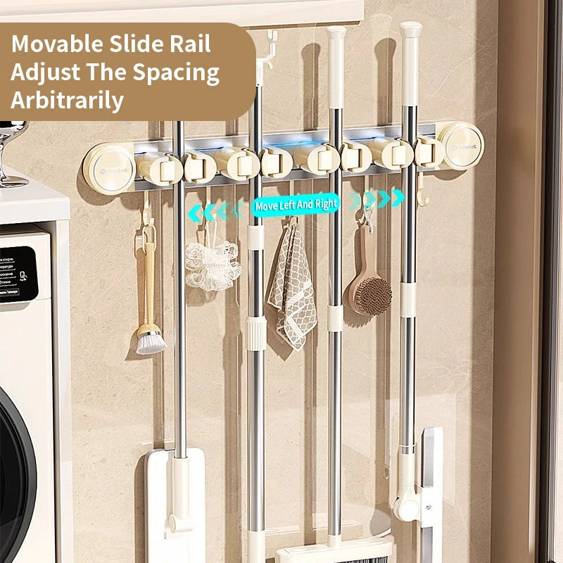 Laundry Mop Rack Wall Mounted Display