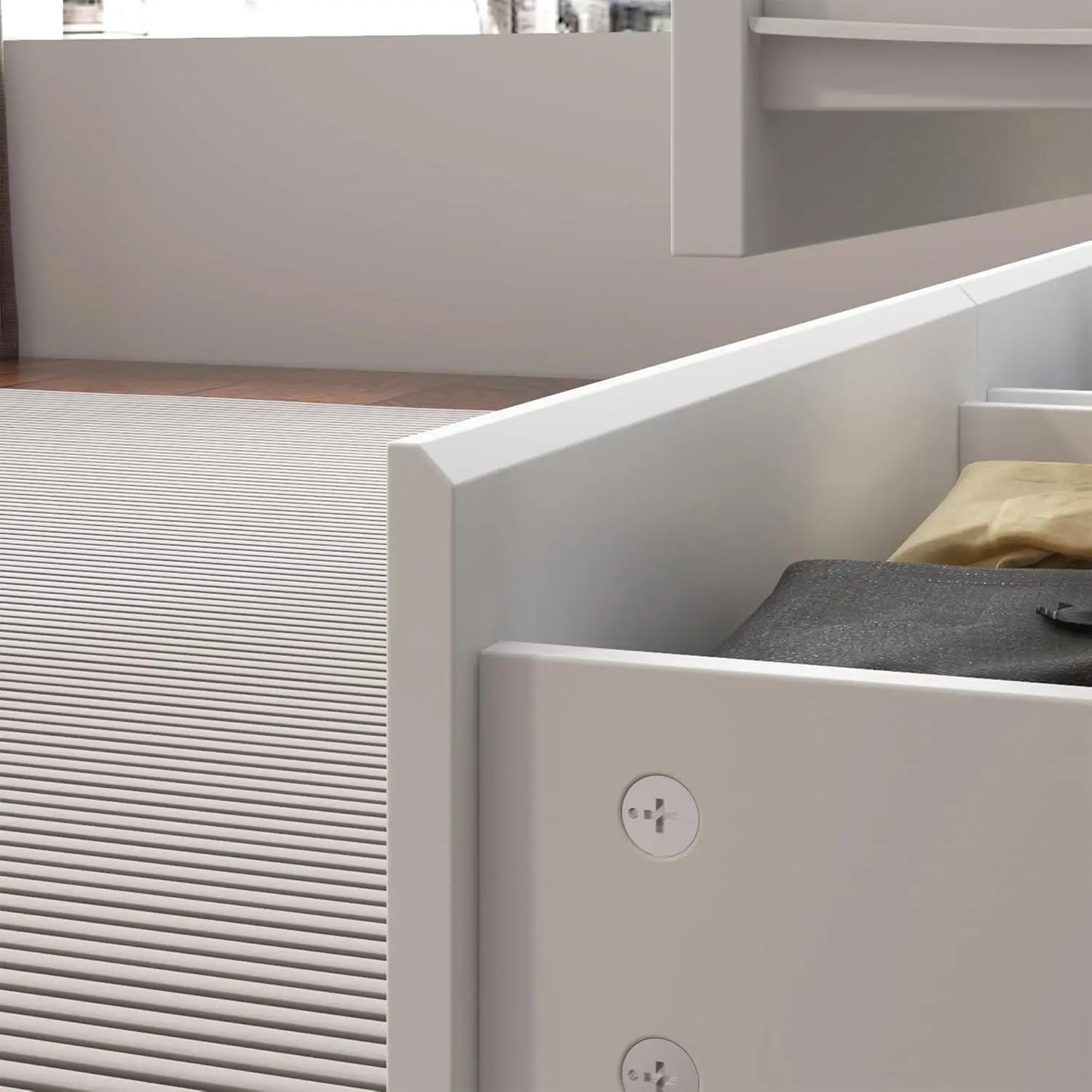 Large Floor Wood Dressers & Chest with Deep Drawers Handle Free