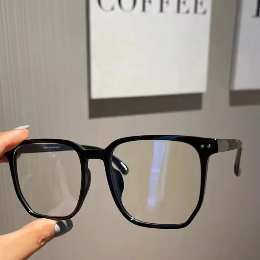 Fashion Black Frame Glasses Square Anti-blue Light Glasses Lightweight