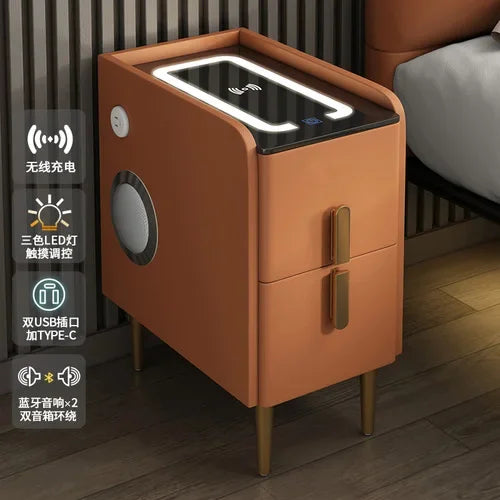 Modern Bedside Table Smart Dresser Created Luxury Vanity Desk