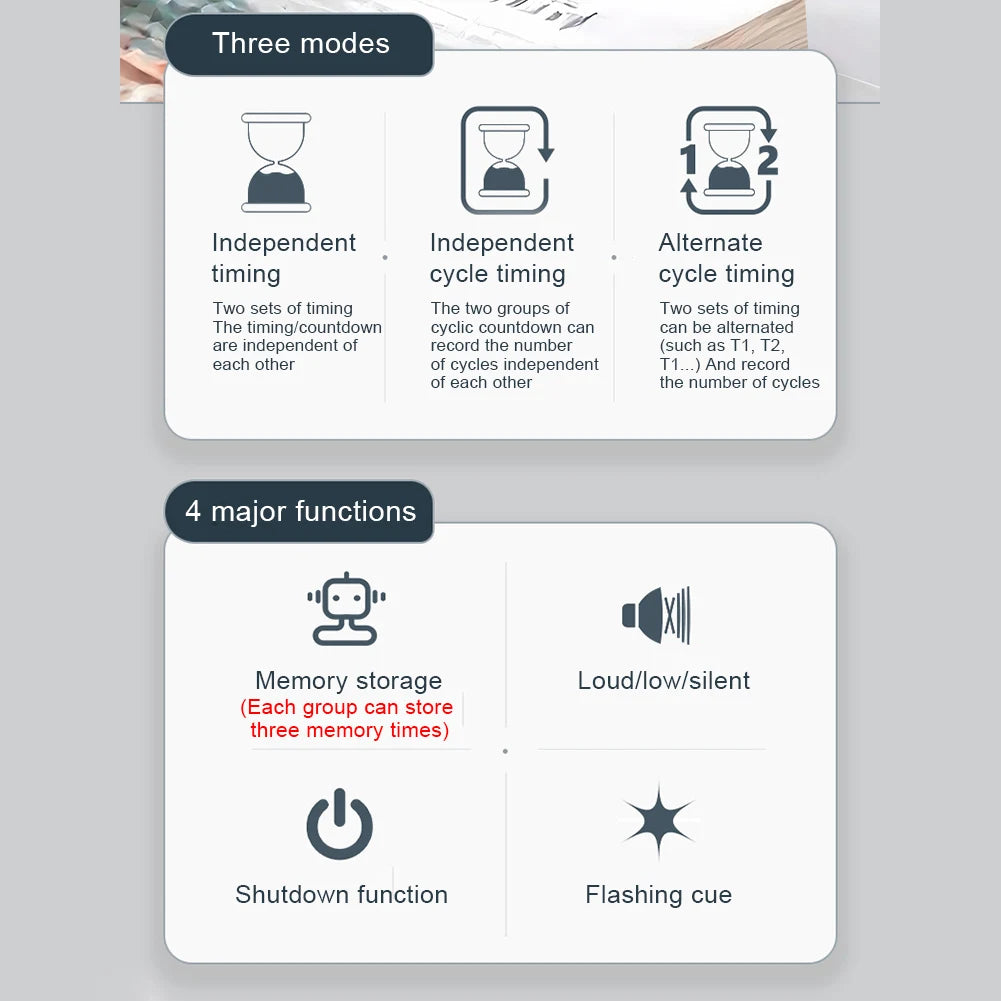 Multifunctional Count UP/Down Timer with Memory Function
