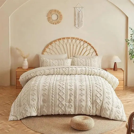Tufted Boho Bedding in a Bag Set