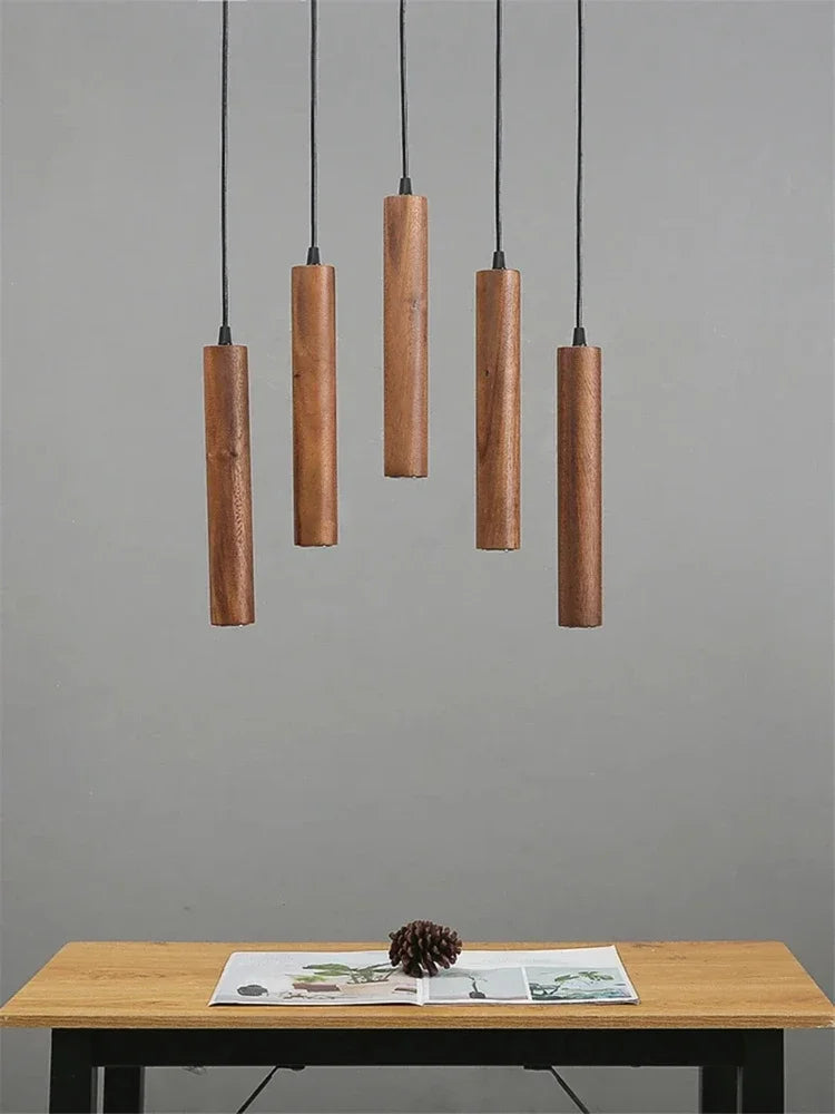 Modern Minimalist Wooden LED Pendant Light