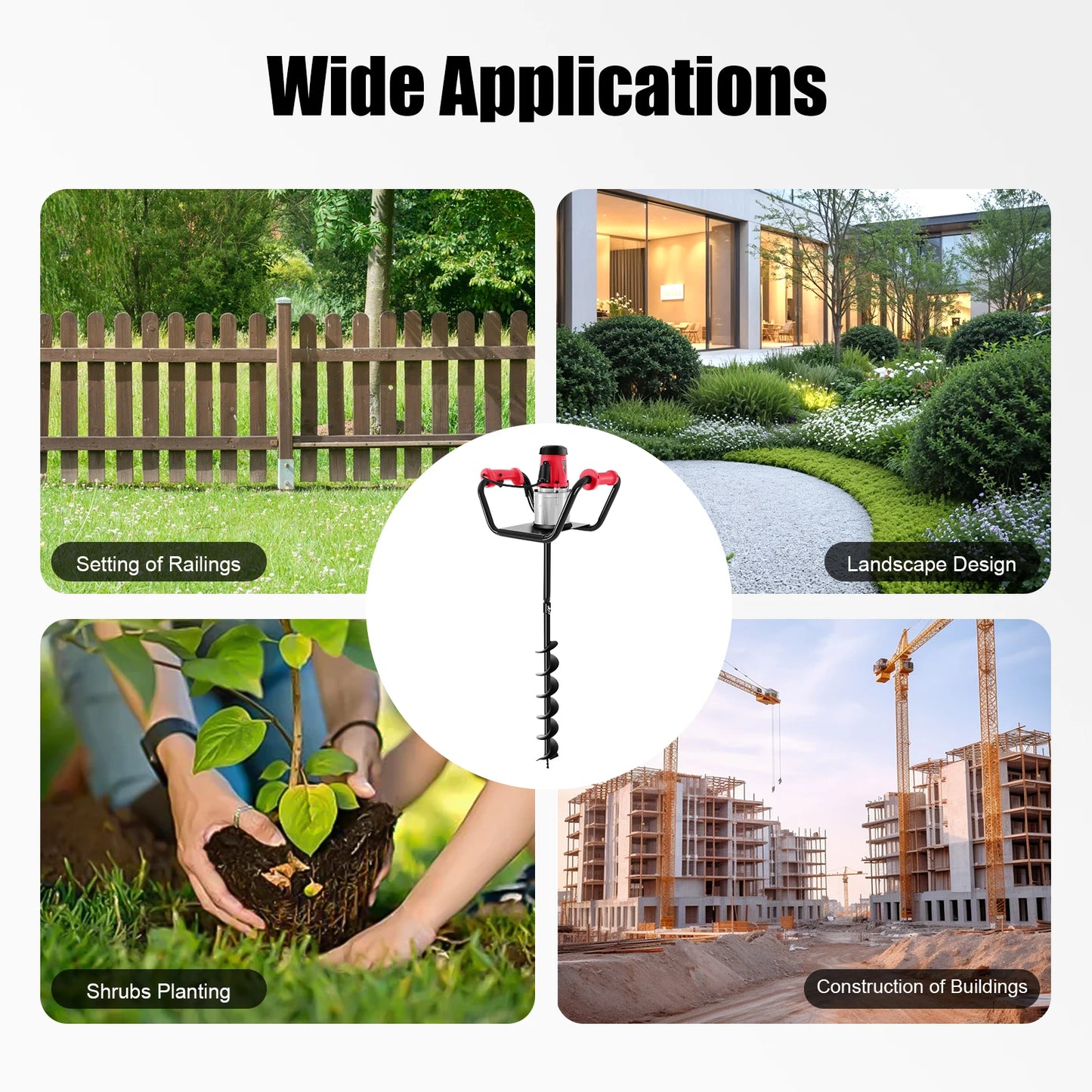 Electric Post Hole Digger with Drill Earth Auger