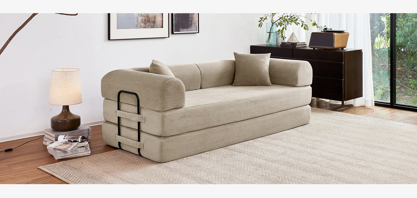 Boneless Couch Foldable Convertible Futon Sleeper Sofa Bed