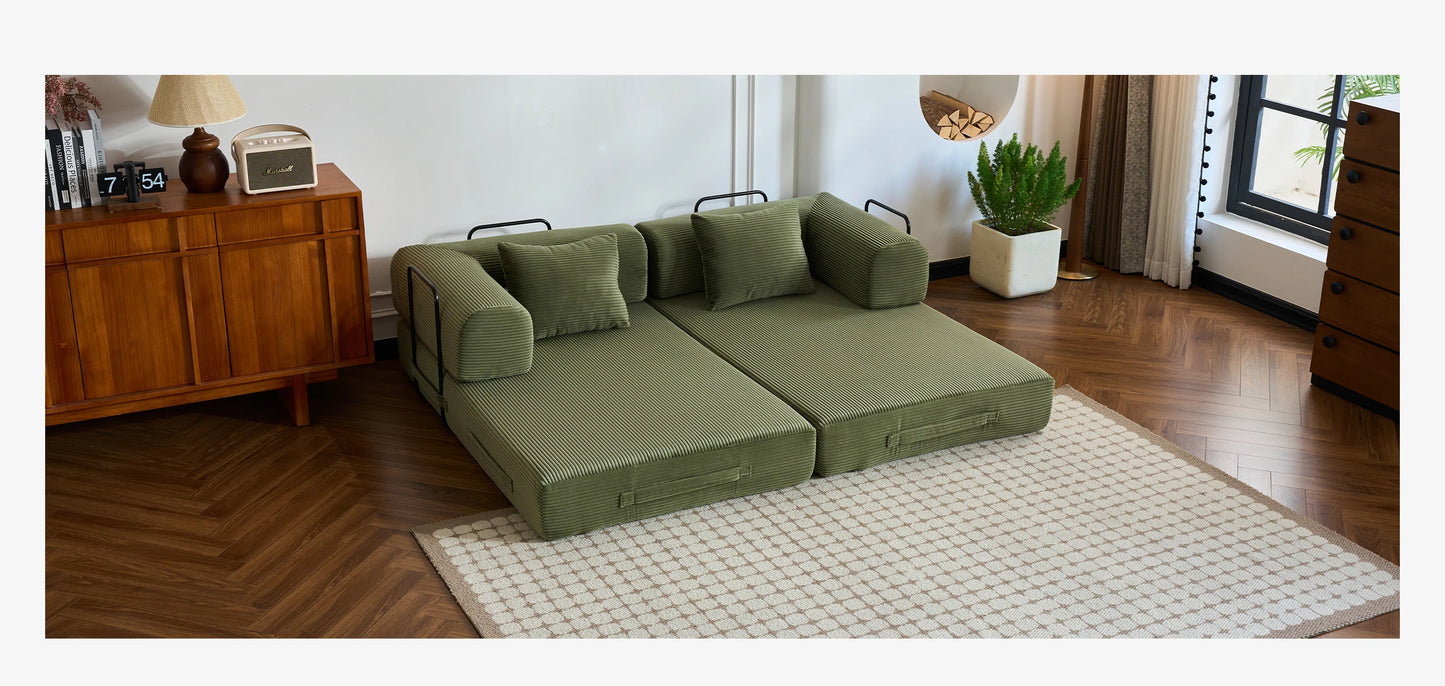 Boneless Couch Foldable Convertible Futon Sleeper Sofa Bed