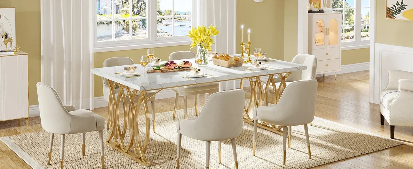 Modern Unique Rectangular Dinner Table
