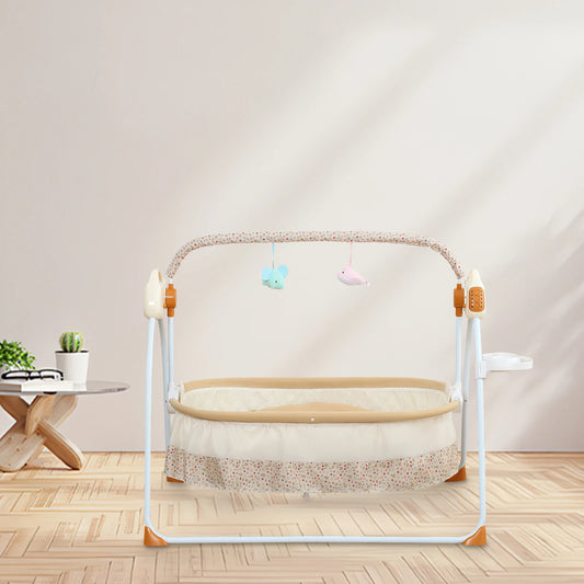 Foldable Electric Baby Cradle w/Rocking Bassinet