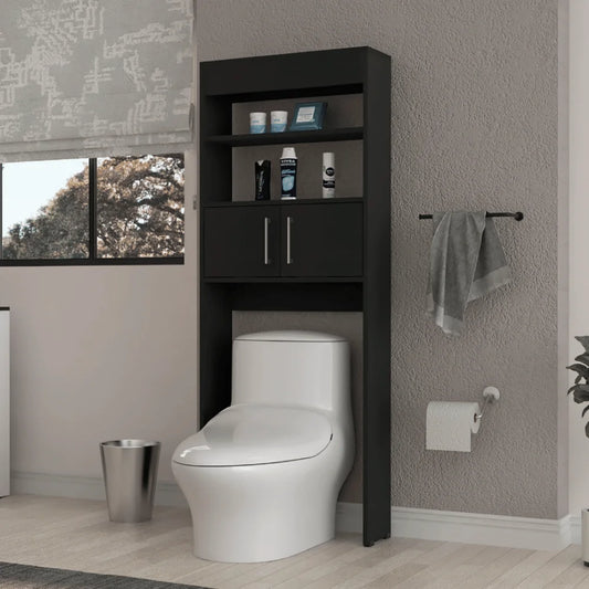 Double Door Over-the-Toilet Cabinet with Two Shelves