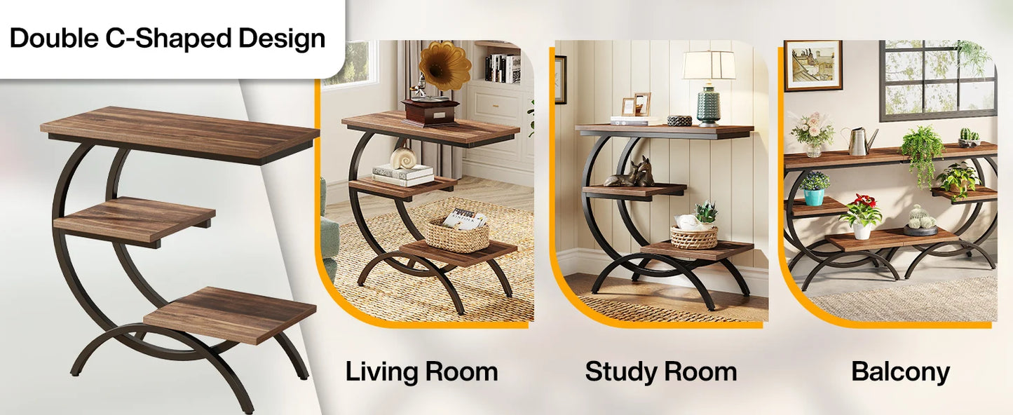 C-Shaped End Table
