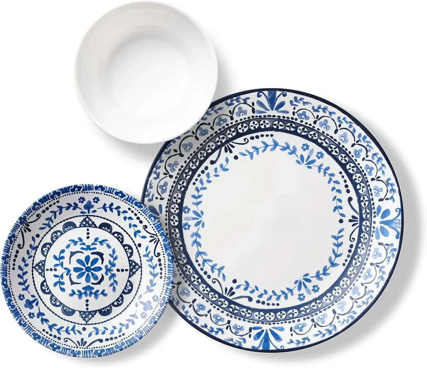 Triple Layer Glass and Chip Resistant Dinnerware Set