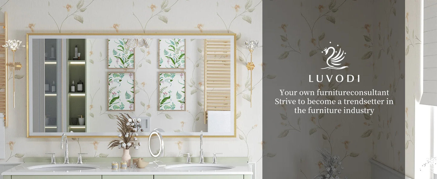 LED Vanity Mirror Gold Frame