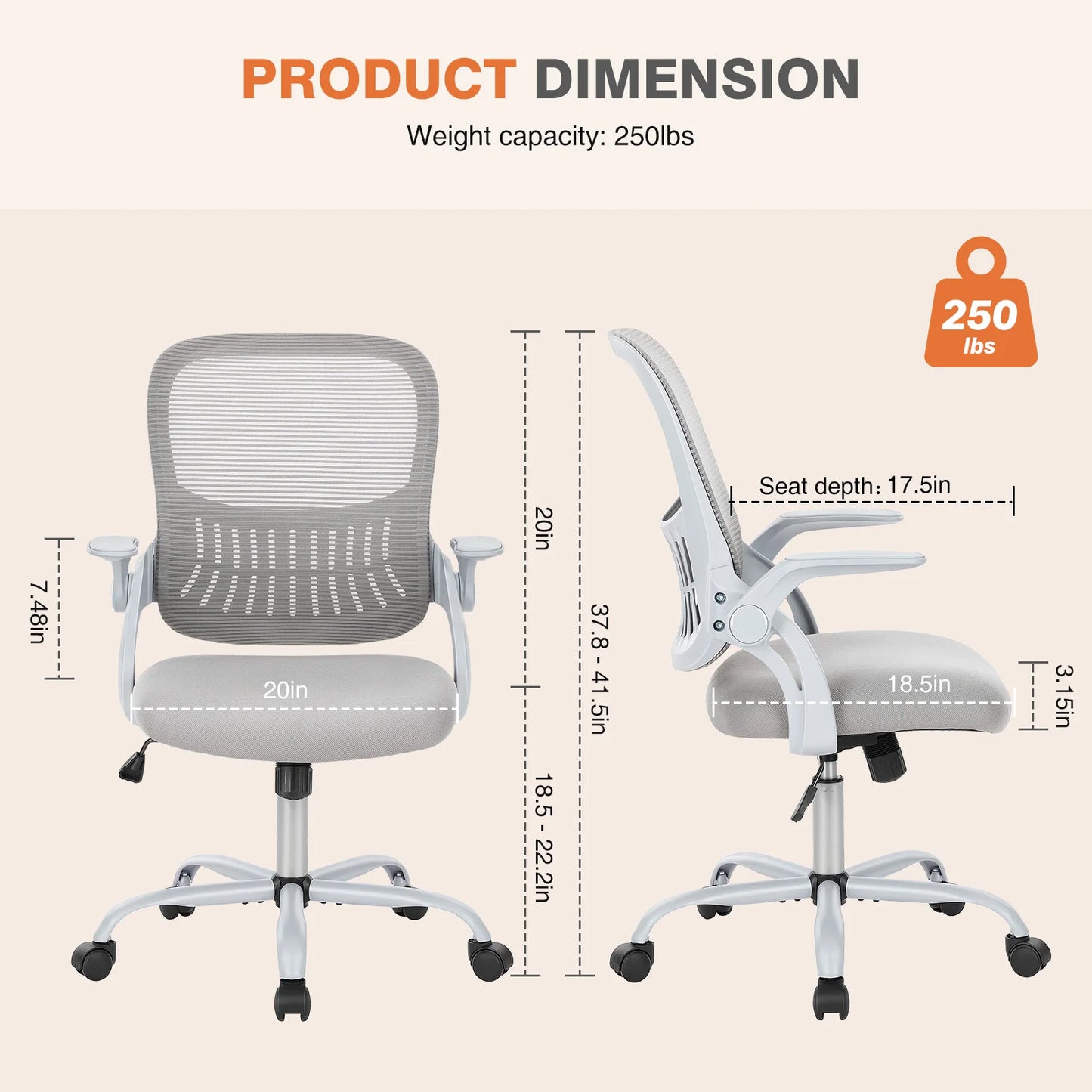 Ergonomic Mesh Backrest Office Desk Chair