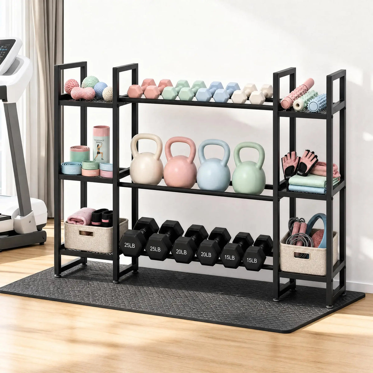 All In One Workout Equipment Storage, Rack Only