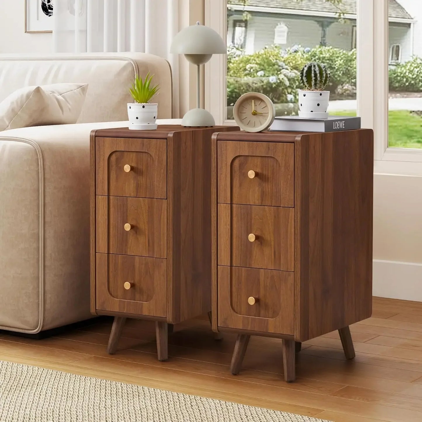 Nightstands with Drawers and Storage