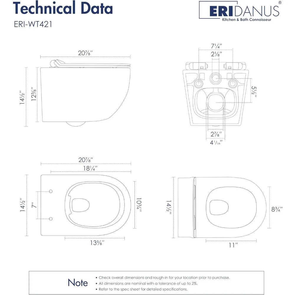 Eridanus Dual-Flush Wall-Mounted Toilet System