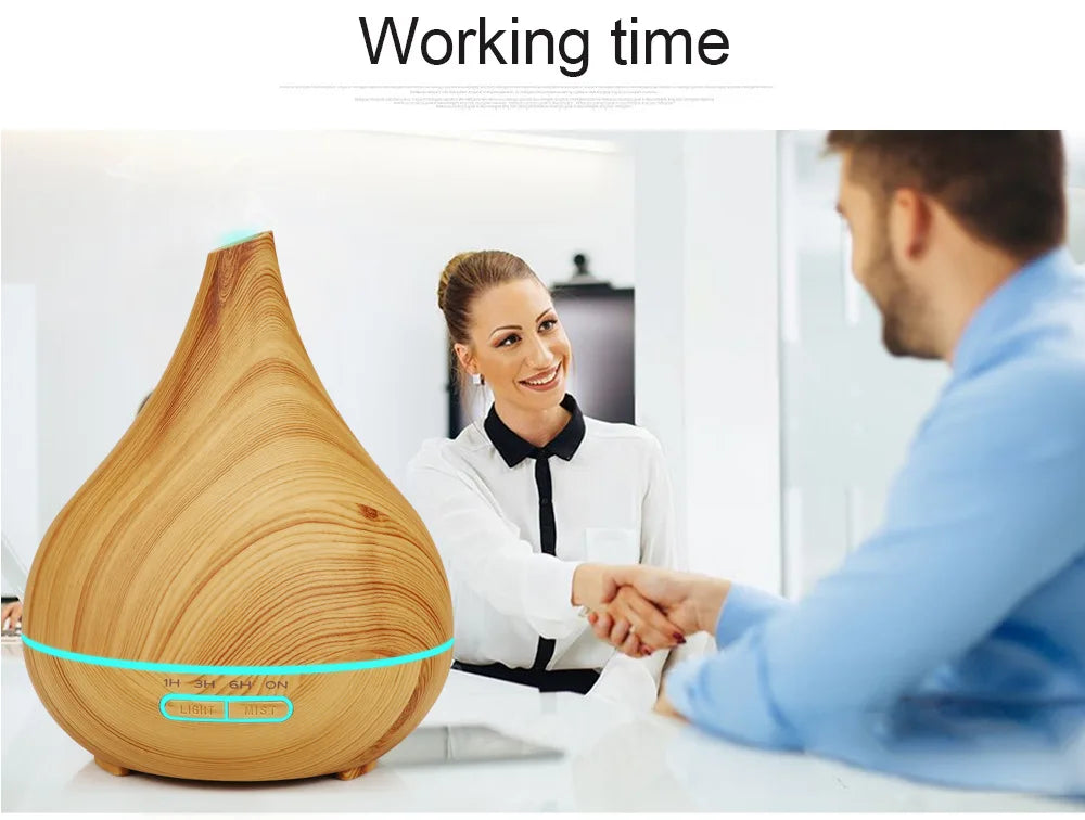 Smart WiFi Wooden Essential Oil Diffuser