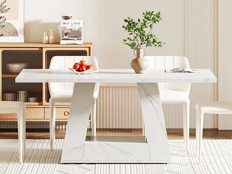 Rectangular Dining Table for 4 to 6 People