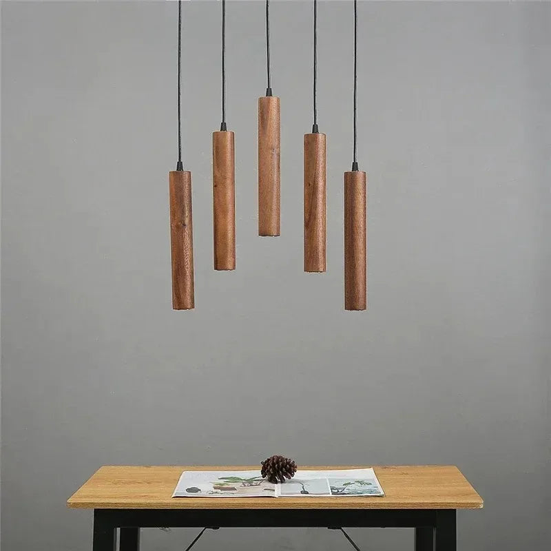 Modern Minimalist Wooden LED Pendant Light