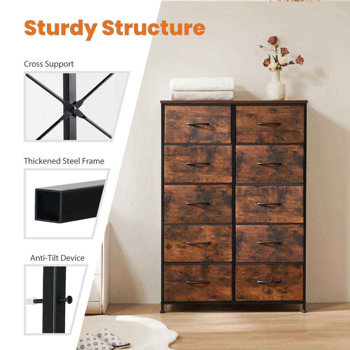 Bedside Table with Wardrobe