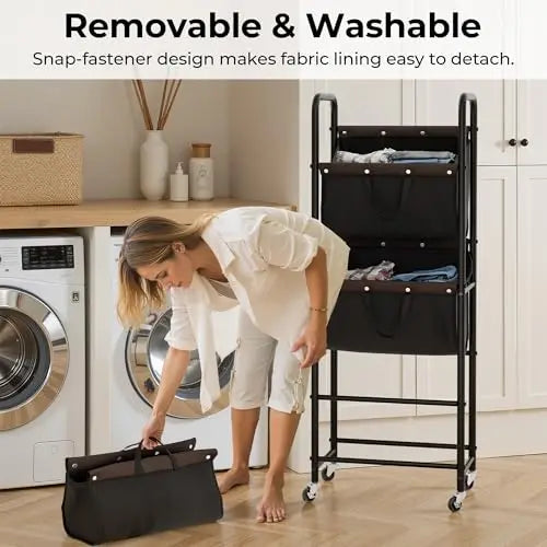 Rolling Laundry Organizer With Wheels