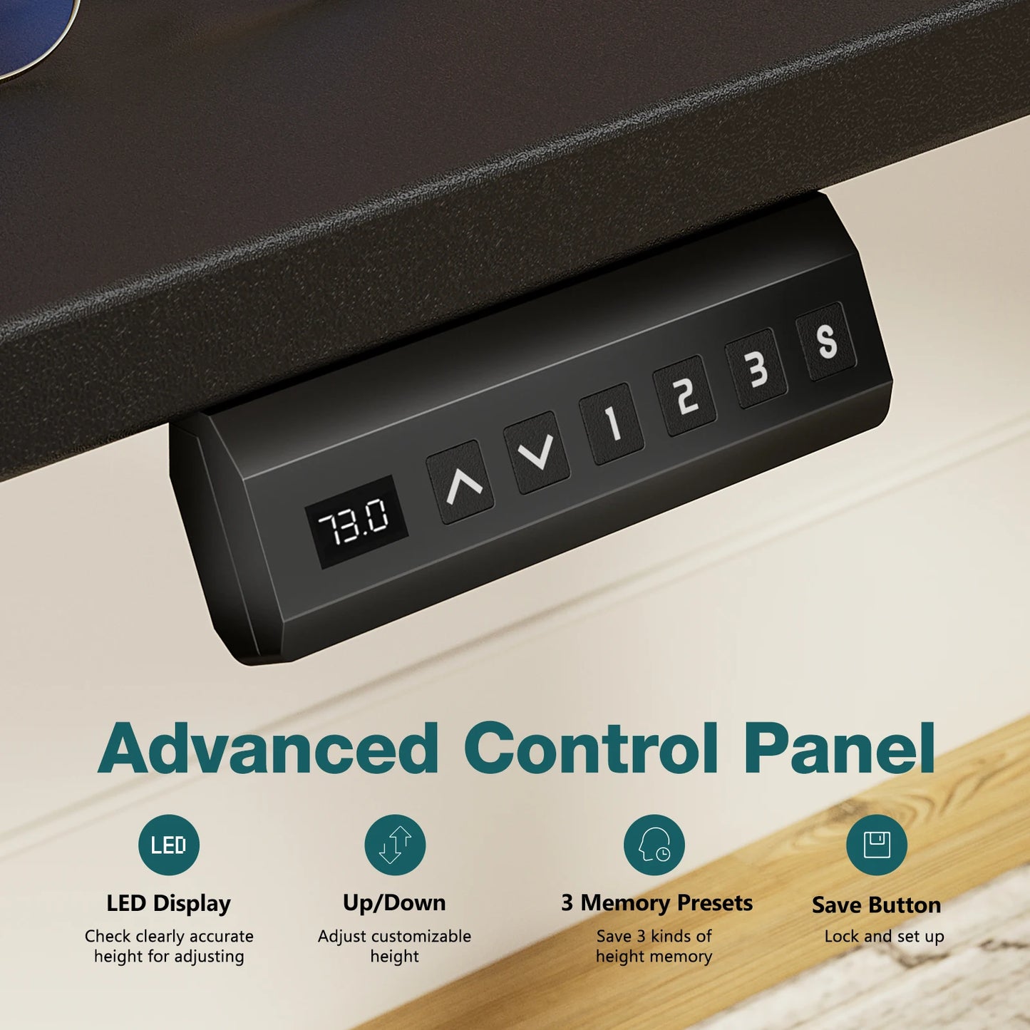 Electric Standing Computer Desk - Height Adjustable