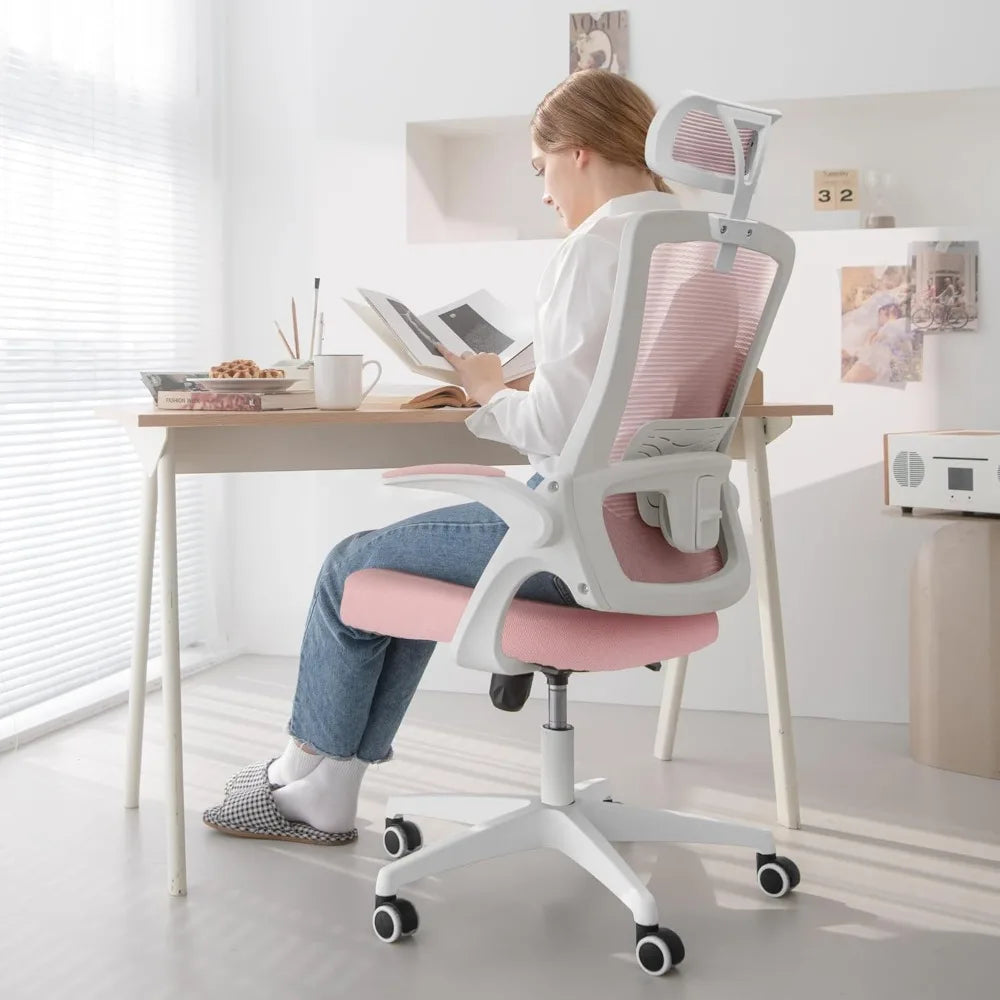 Ergonomic Adjustable Chair with a High Back Computer Comfy Task Office Chair