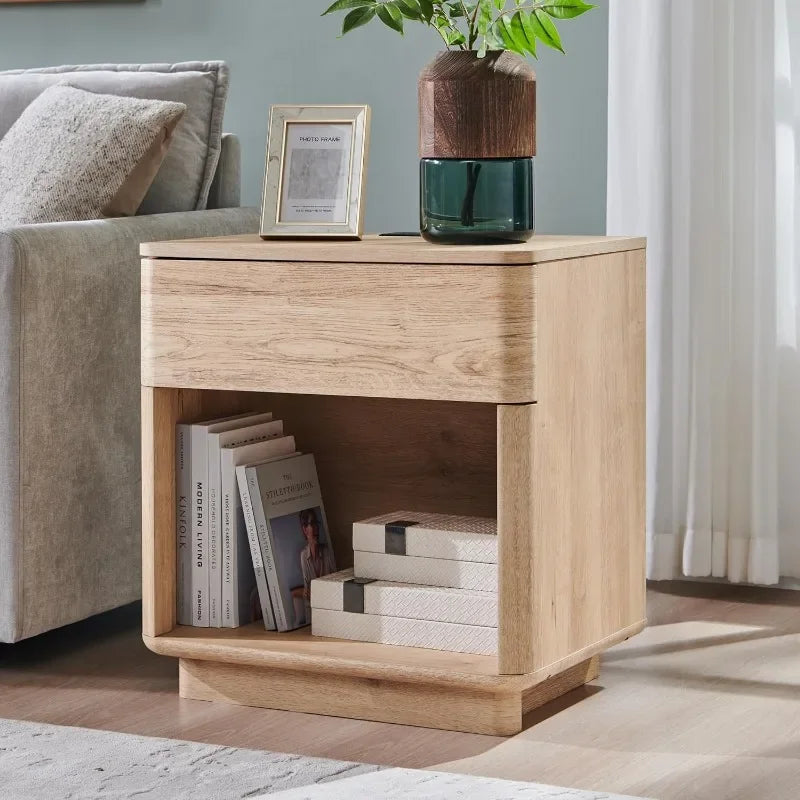Modern Nightstand with Charging Station
