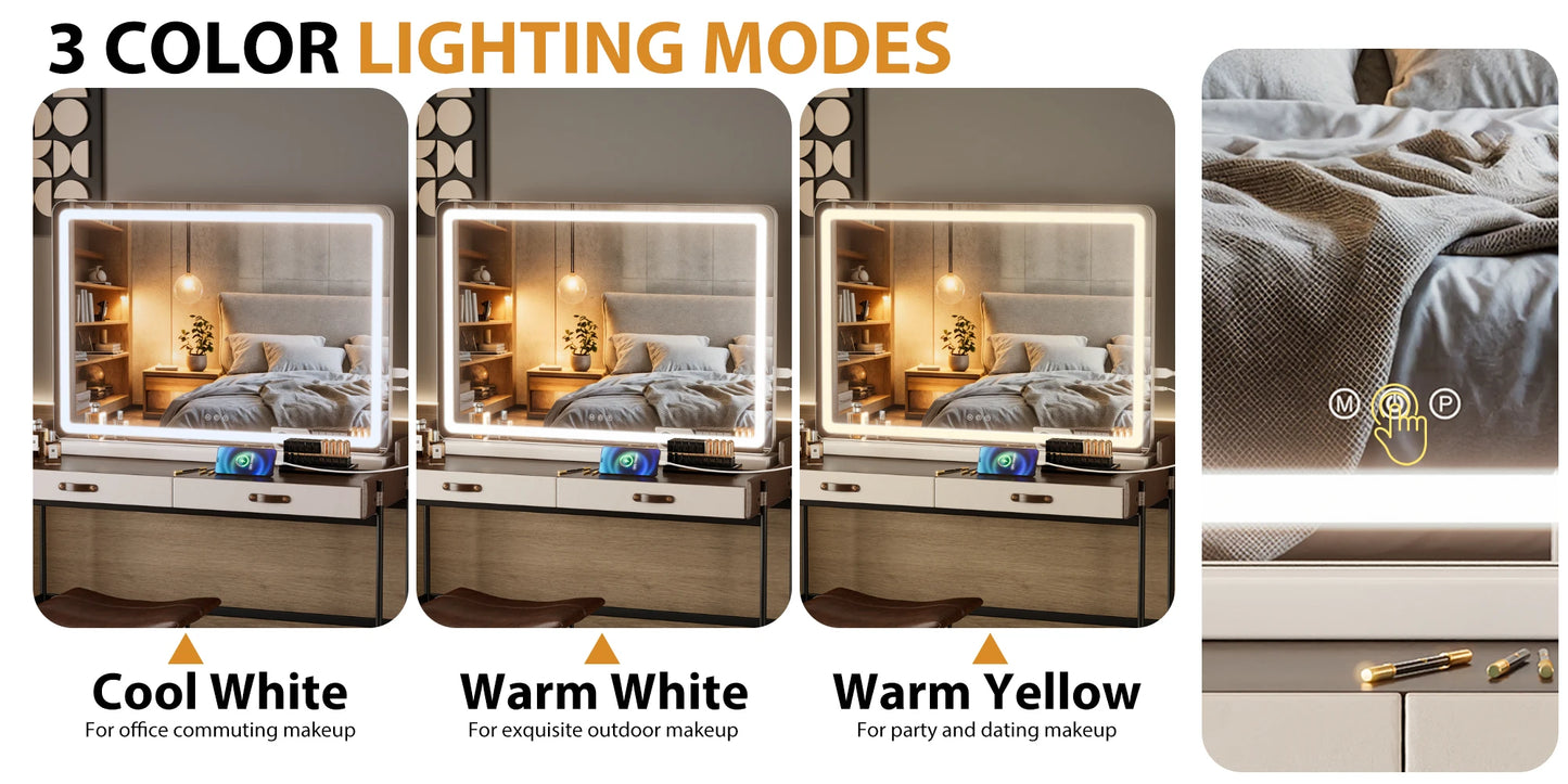 LED Vanity Mirror with Lights Aluminum Frame